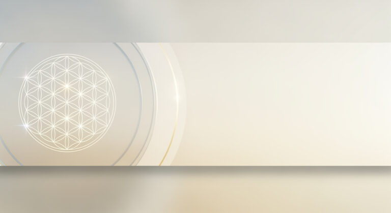 Blume des Lebens beige